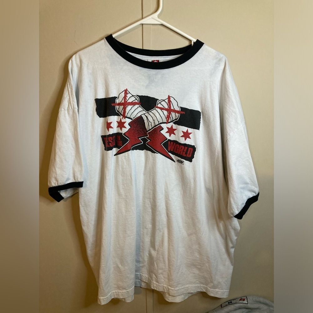 VTG CM Punk Best In The World Fists T-Shirt Size 3XL